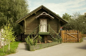 The hotel complex in fairy style - wooden houses